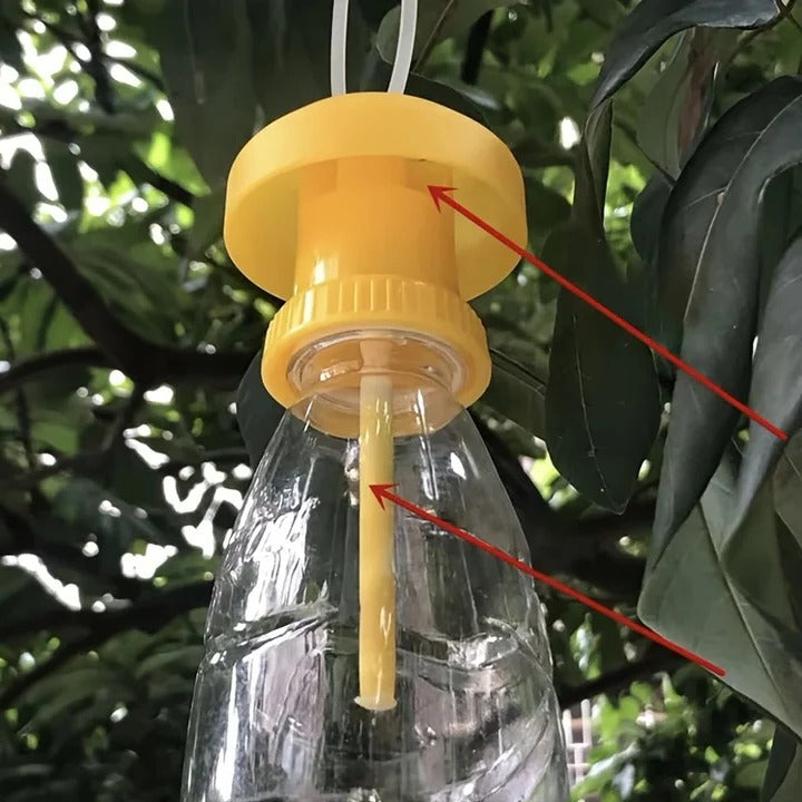 Fruchtfliegenfalle mit hängendem Schutzdeckel