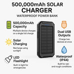 Wasserdichter Solar-Powerbank für Notfälle und Outdoor-Aktivitäten