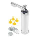 Aluminium Keks- und Spritzgebäck-Set mit 20 Formen und 4 Spritzaufsätzen