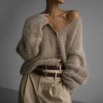 Eleganter Kaschmirpullover für Damen mit Rundhalsausschnitt