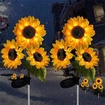 Solarbetriebene LED Blumenstecker für Gartenwege