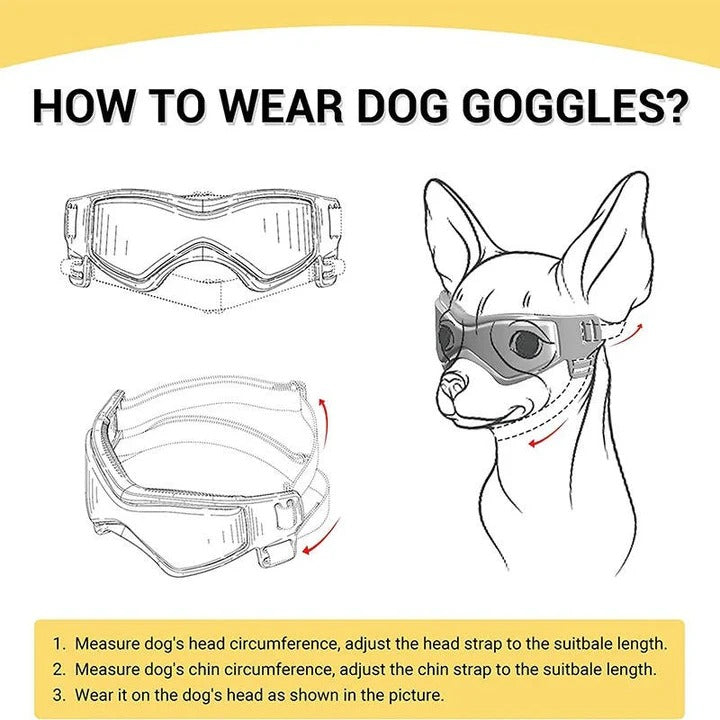 Belüftete Hundebrille mit Anpassbarem Riemen