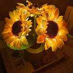 USB Aufladbare LED Sonnenblumenlampe mit Flexibel Einstellbarem Stiel
