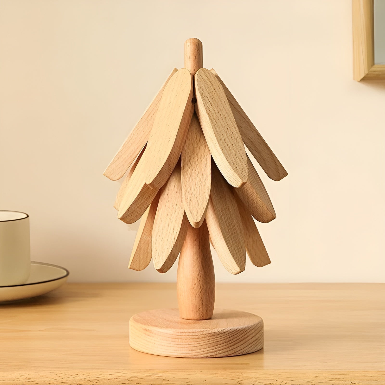 Weihnachtsbaum Untersetzer faltbar – Dekorativ und praktisch | Ideal für Getränke und Feiertage