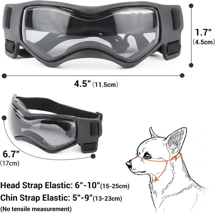 Belüftete Hundebrille mit Anpassbarem Riemen