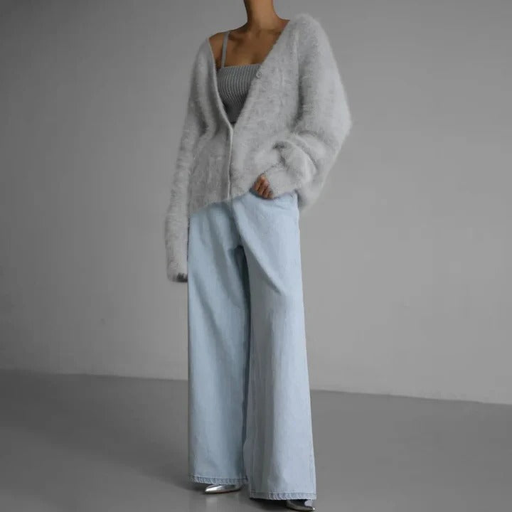 Eleganter Kaschmirpullover für Damen mit Rundhalsausschnitt