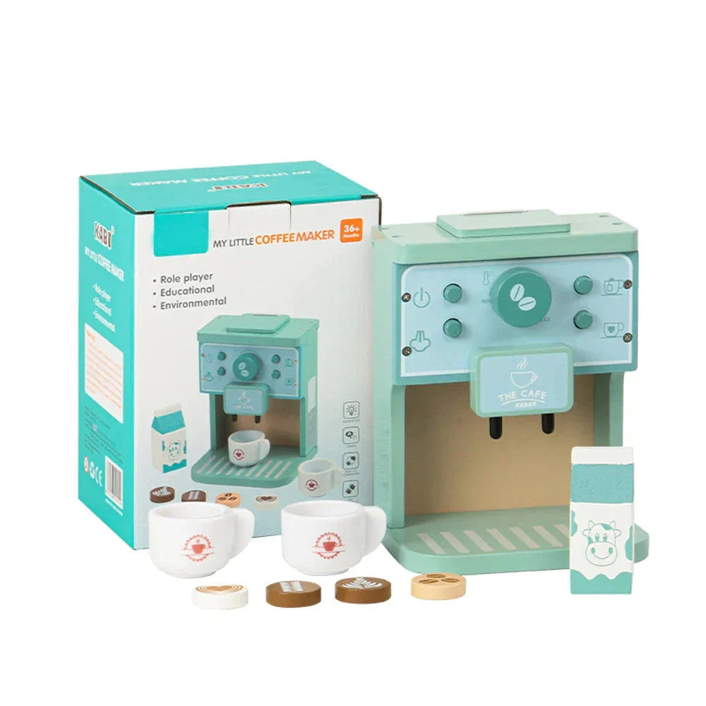 Holzspielzeug-Kaffeemaschine für Kinder – Espresso-Set für Baristas