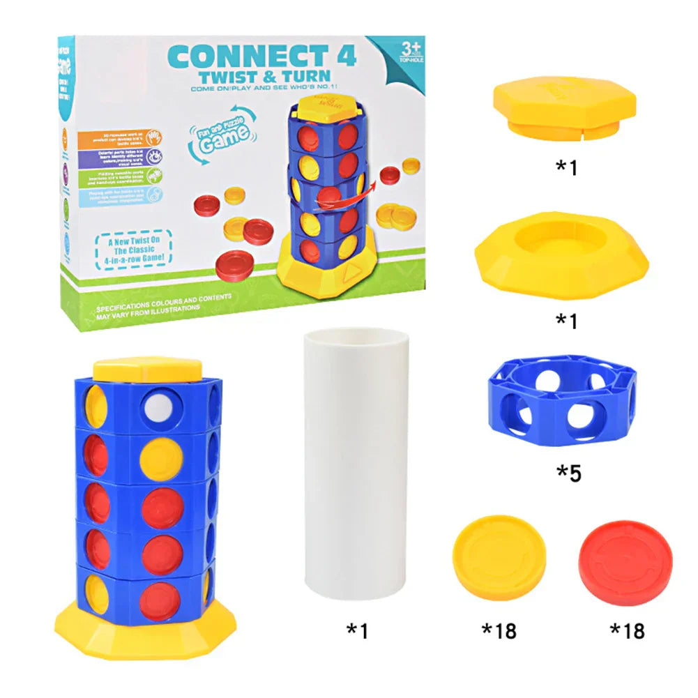 3D Vier-Gewinnt Spiel für die Familie – Drehbare Version für Kinder