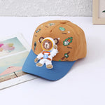 Kinder Baseballmütze mit Bären- und Planetenmotiven – Sonnenlächeln