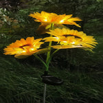 Sonnenblumen-Solarlichter für den Gartenweg