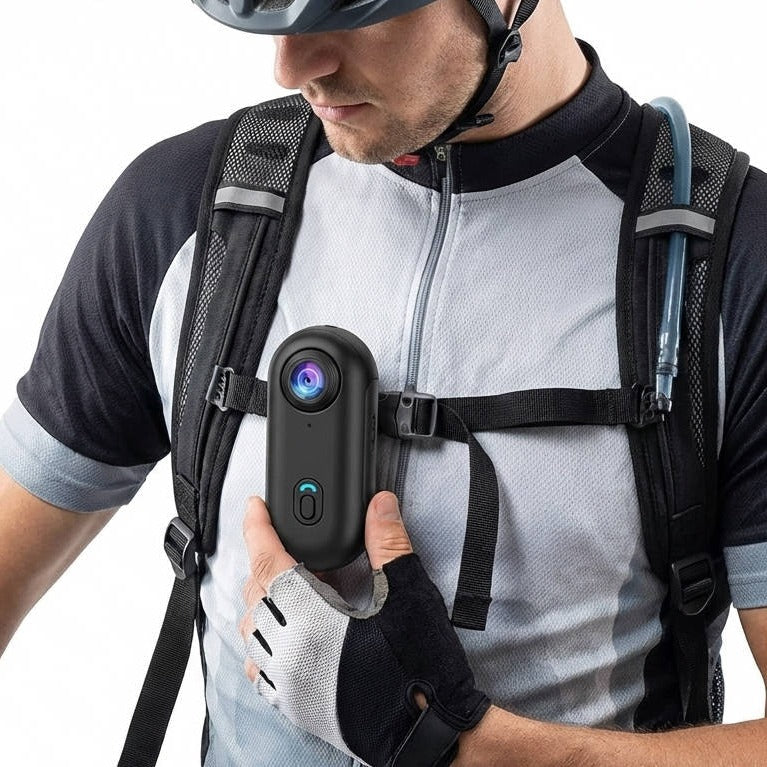 Magnetische 4K Action-Kamera für Radfahrer mit 120-Grad-Weitwinkelobjektiv