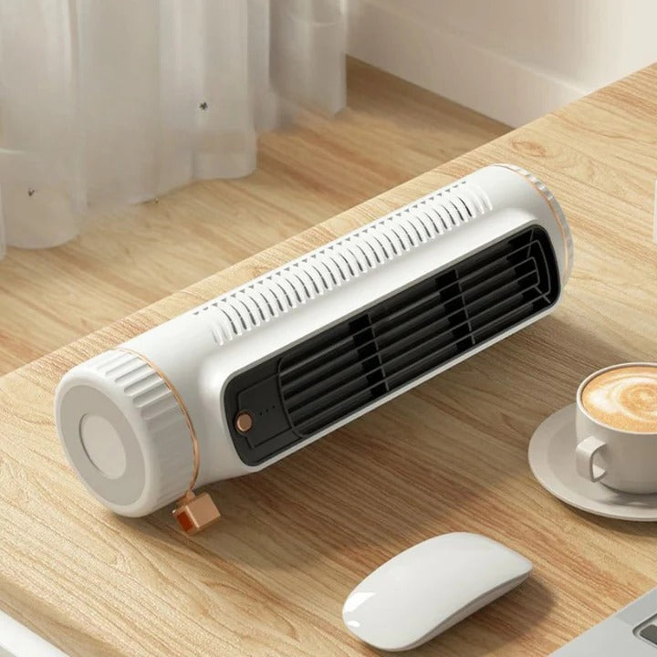 Kompakter, kabelloser Turmventilator für Zuhause und Büro