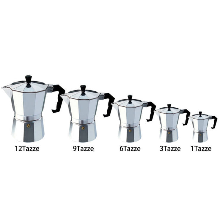 Italienischer Espressozauber: 12 Tassen Moka-Kanne für den Herd
