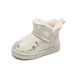 Schneestiefel für Kinder mit modischem Druck – wasserfestes Design