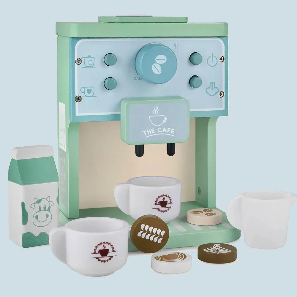 Holzspielzeug-Kaffeemaschine für Kinder – Espresso-Set für Baristas