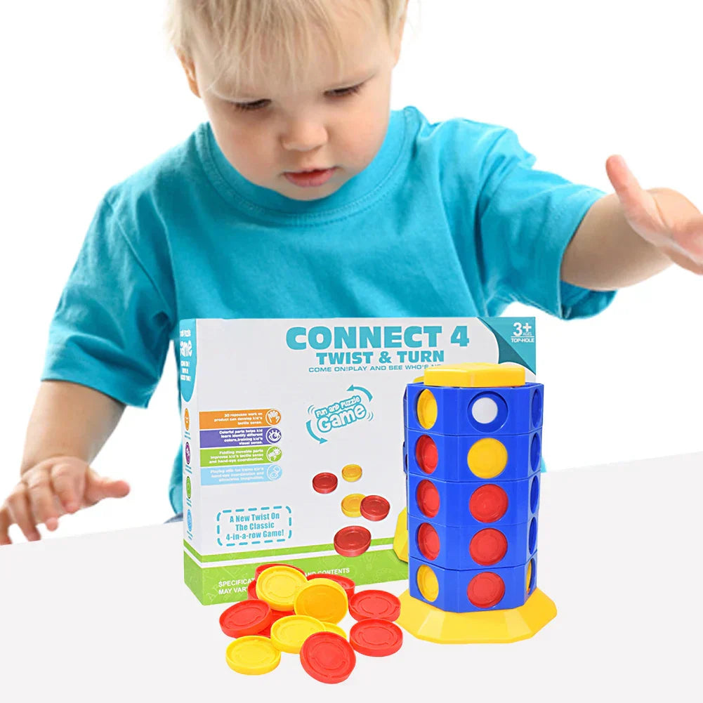 3D Vier-Gewinnt Spiel für die Familie – Drehbare Version für Kinder