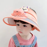 Sonnenhut für Kinder mit Ventilator – Verstellbarer Sommerhut im Frosch-Design