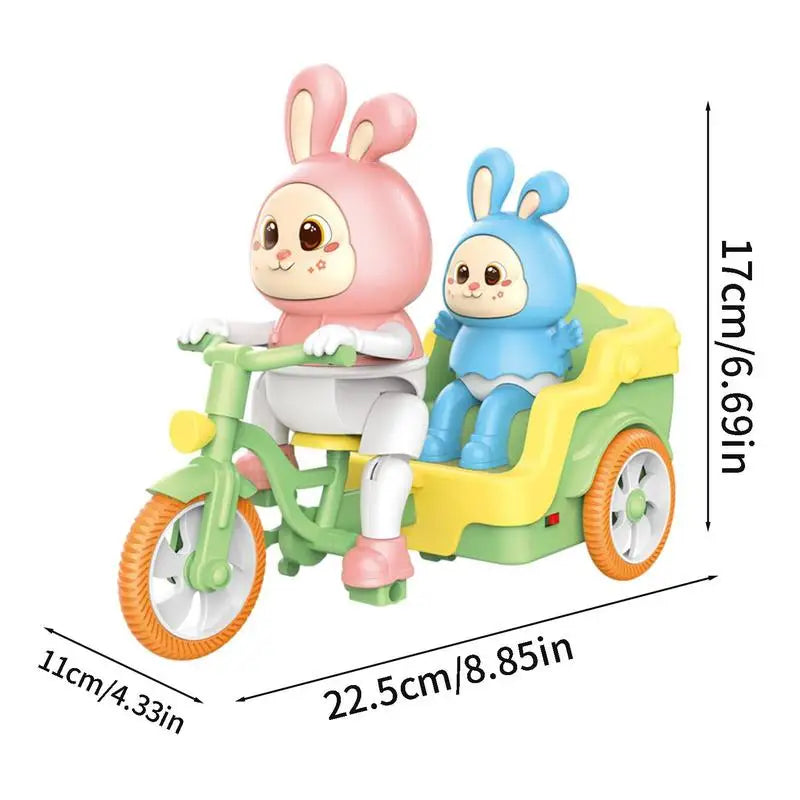 Kinderfahrradspielzeug mit Anhänger – Lustiges Kaninchen-Design