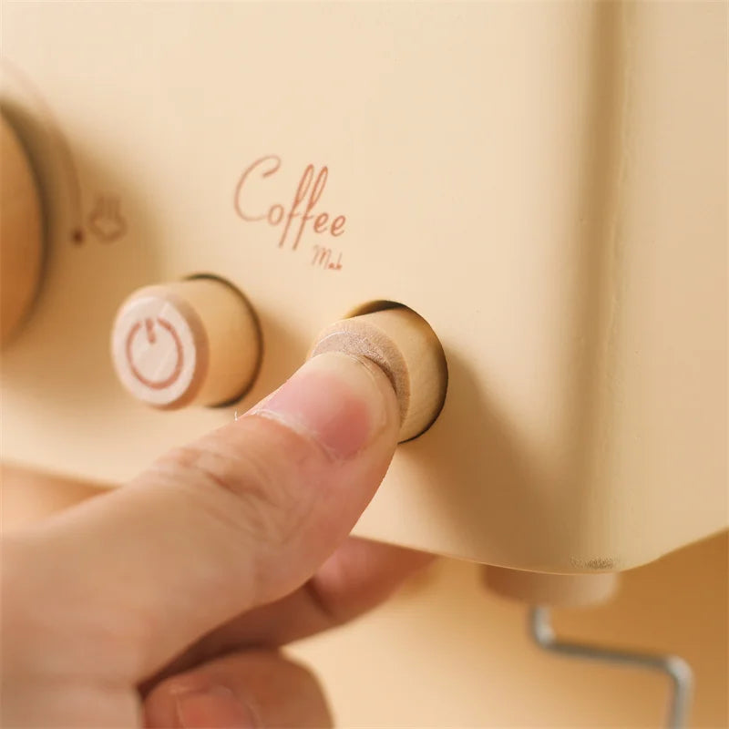 Espressomaschinen-Set aus Holz für Kinder – Zukünftige Barista