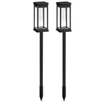 Solarbetriebene Gartenleuchten für Wege, 2er Set