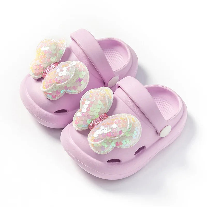 Bequeme Hausschuhe für Kinder – Glitzernde Flügel-Sandalen für Mädchen