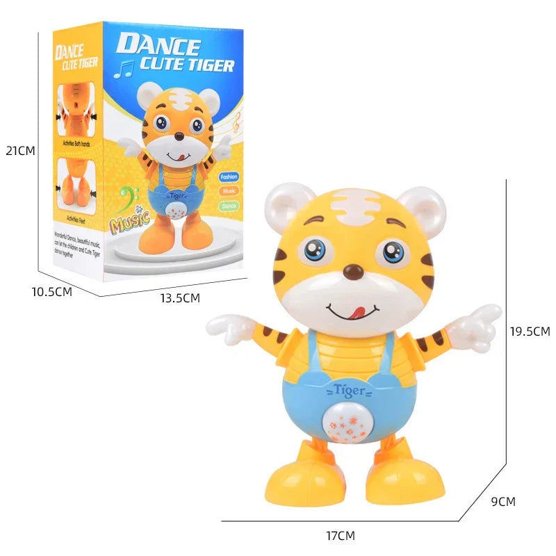 Tanzender Tiger mit Musik und Lichtern – Musikalisches Lernspielzeug
