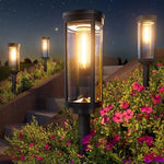 Solarbetriebene Gartenlichter für Gehwege, 2er Set
