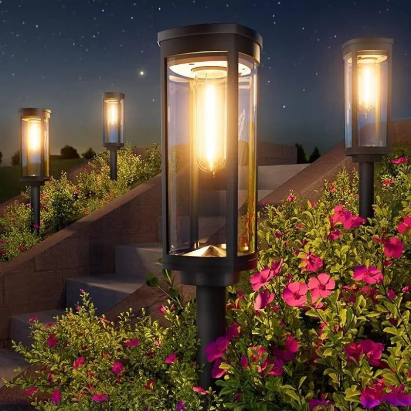 Solarbetriebene Gartenlichter für Gehwege, 2er Set
