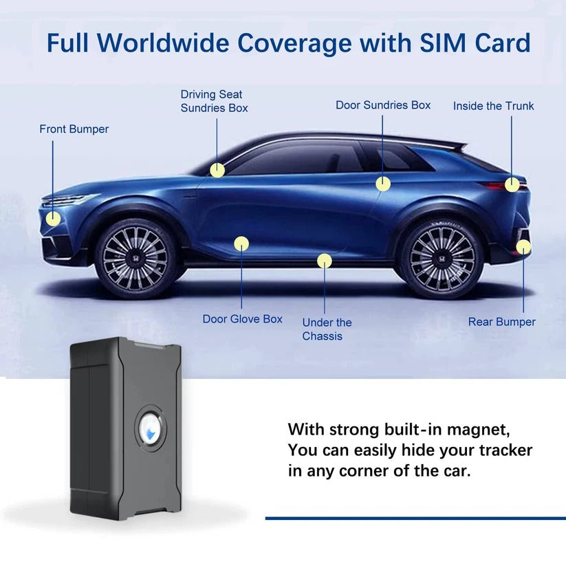 Intelligenter GPS-Fahrzeugtracker mit IoT-SIM und Geofencing