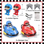 Ferngesteuertes Stoßwagen-Set mit Auslösefunktion, 2er Pack für Kinder