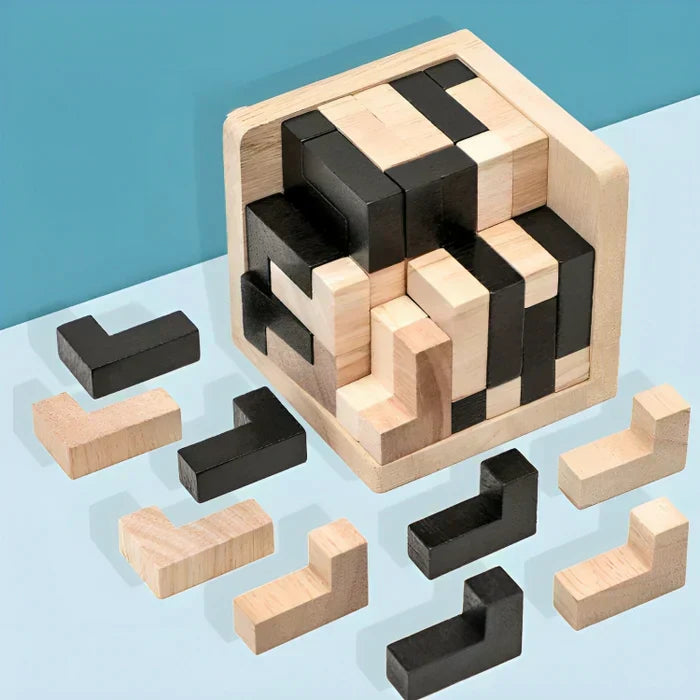 Kreativitätsförderndes 3D Holzpuzzle – DenkSpiel