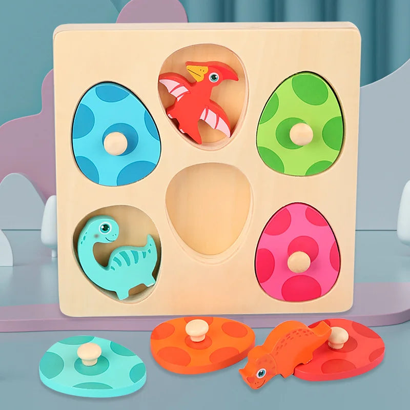Prähistorisches Lernpuzzle für Kinder – Dino-Rätsel