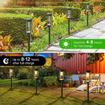 Solarbetriebene Gartenlichter für Gehwege, 2er Set