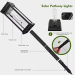 Solarbetriebene Gartenlichter für Gehwege, 2er Set