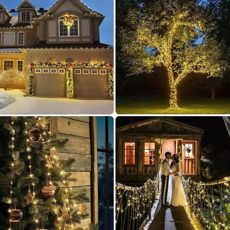 Solarbetriebene LED Lichterkette für den Garten
