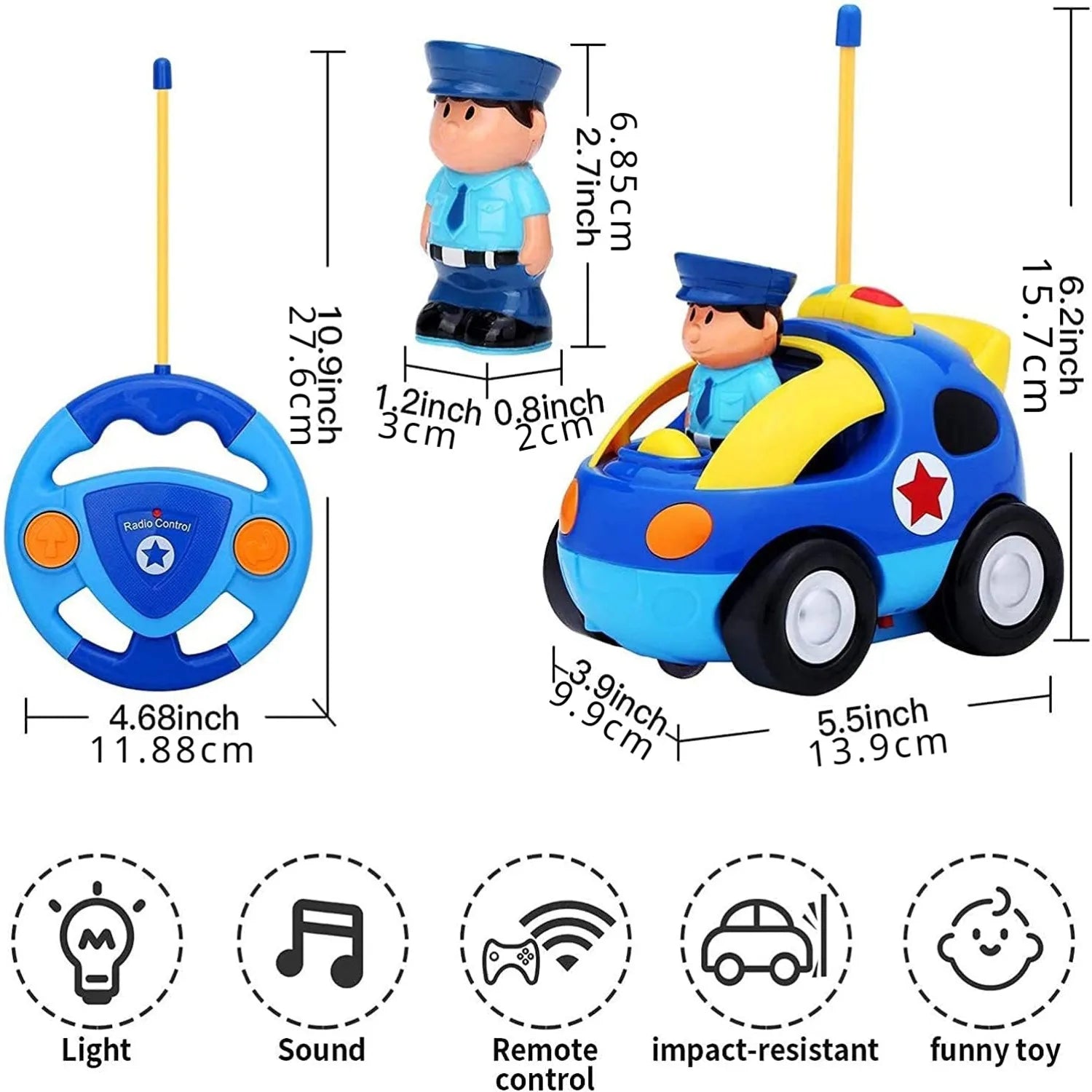 Fernbedienbares Polizei-Spielzeugauto – Spaß für Kinder