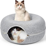 Kuscheliger Rundtunnel für Katzen mit Weichem Kissen