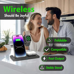 Praktischer 3-fach Kabelloser Ladehalter für Smartphones, Uhren & Earbuds