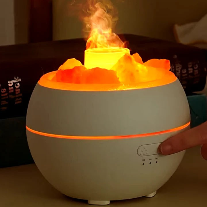 3-in-1 Salzkristalllampe mit Aroma Diffuser