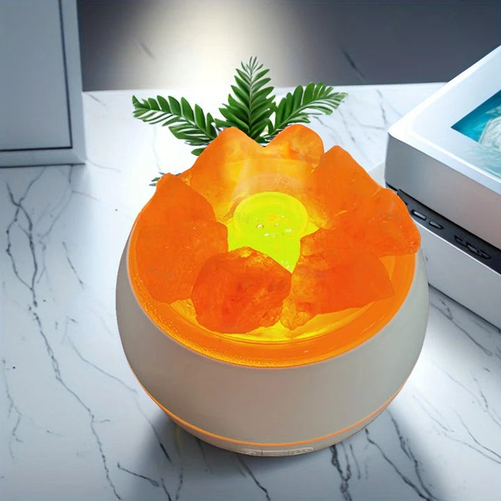 3-in-1 Salzkristalllampe mit Aroma Diffuser