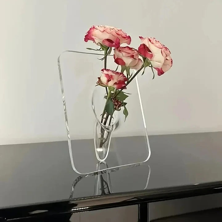 Moderner Acrylbilderrahmen mit Blumenvasenfunktion