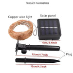 Solarbetriebene LED Lichterkette für den Garten