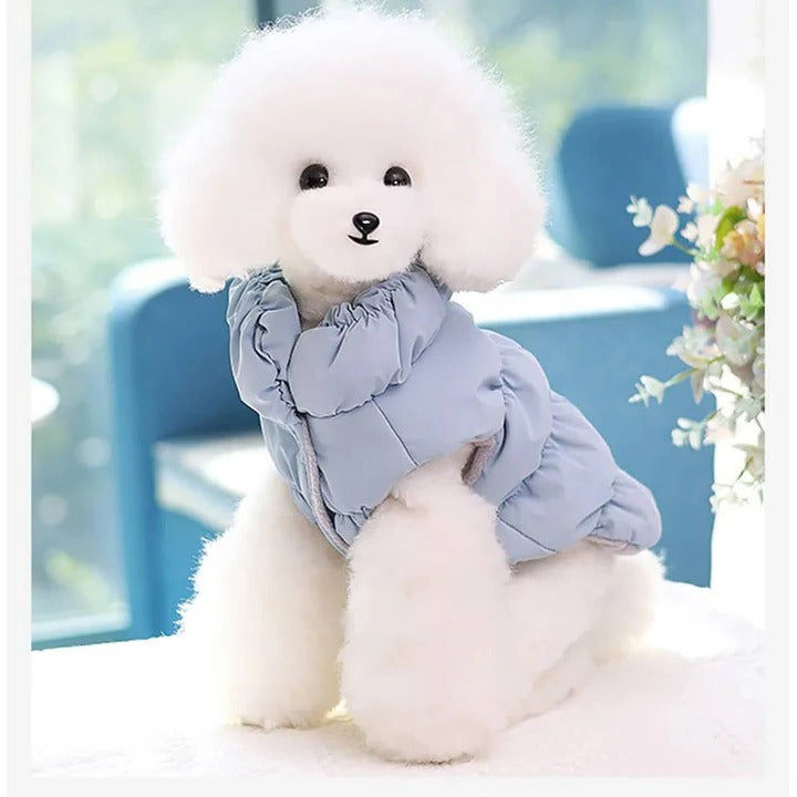 Winterjacke mit integriertem Leinenring für Hunde und Katzen
