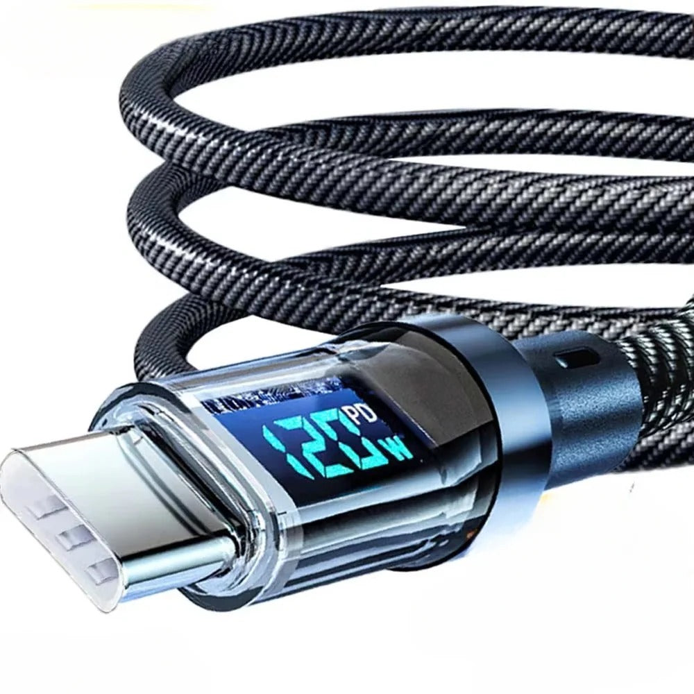 Schnellladekabel mit LED-Stromanzeige für maximale Effizienz