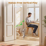 Automatisches Feder-Spielzeug für Katzen mit Clip-Befestigung und Timer
