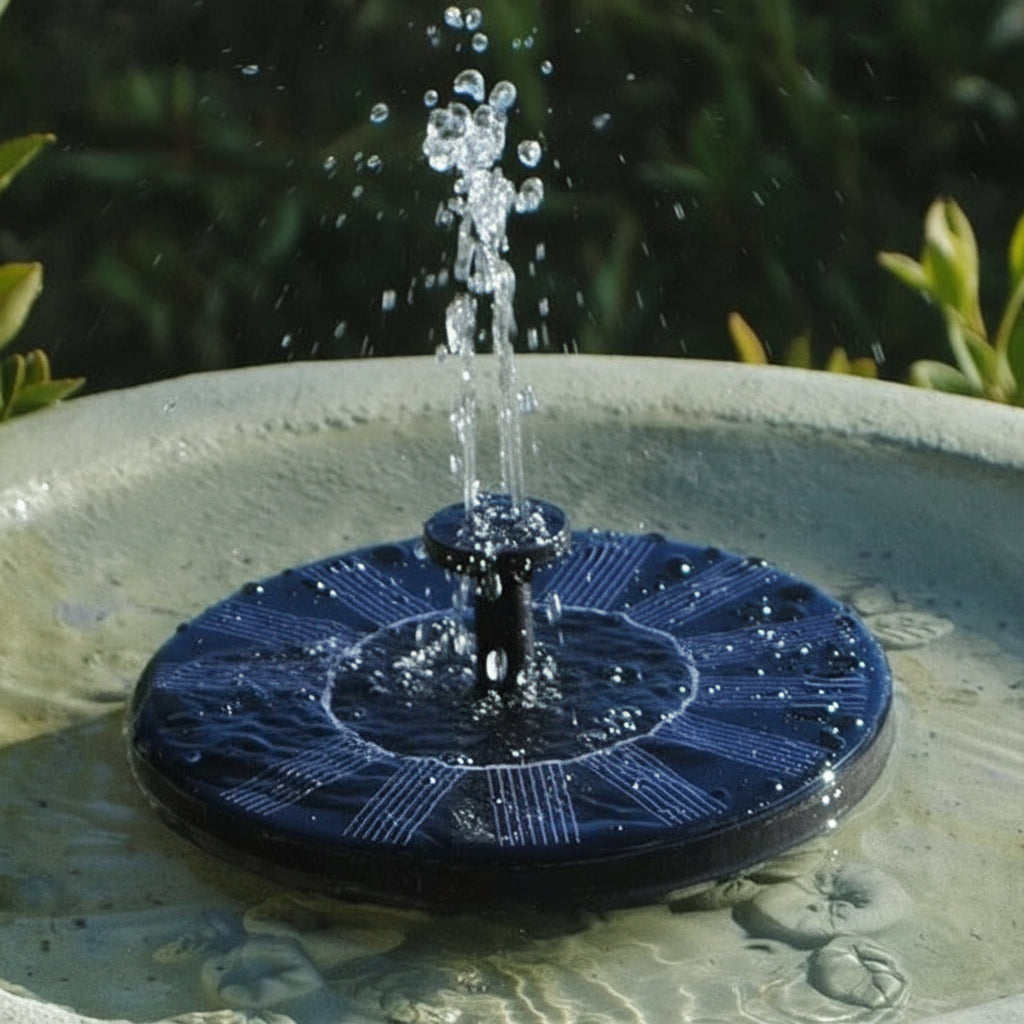 Solarbetriebene Wasserfontäne für Ihren Garten
