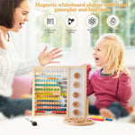 Holz-Abakus mit Magneten für Kinder – Zahlen- und Farben-Lernspielzeug