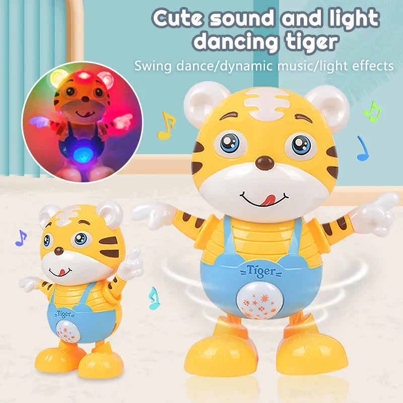 Tanzender Tiger mit Musik und Lichtern – Musikalisches Lernspielzeug