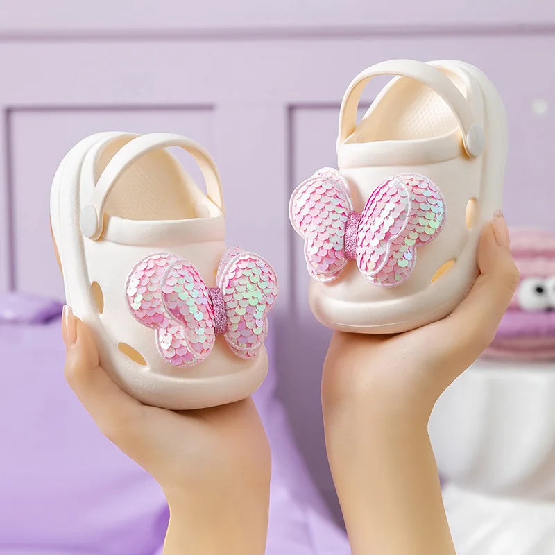 Bequeme Hausschuhe für Kinder – Glitzernde Flügel-Sandalen für Mädchen