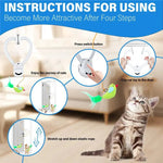 Automatisches Feder-Spielzeug für Katzen mit Clip-Befestigung und Timer